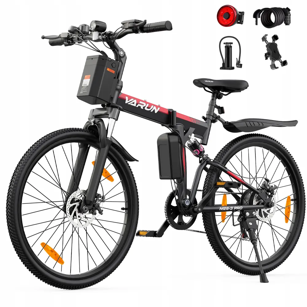 VARUN 250W 48V folding electric bike with 374.4WH battery and Shimano