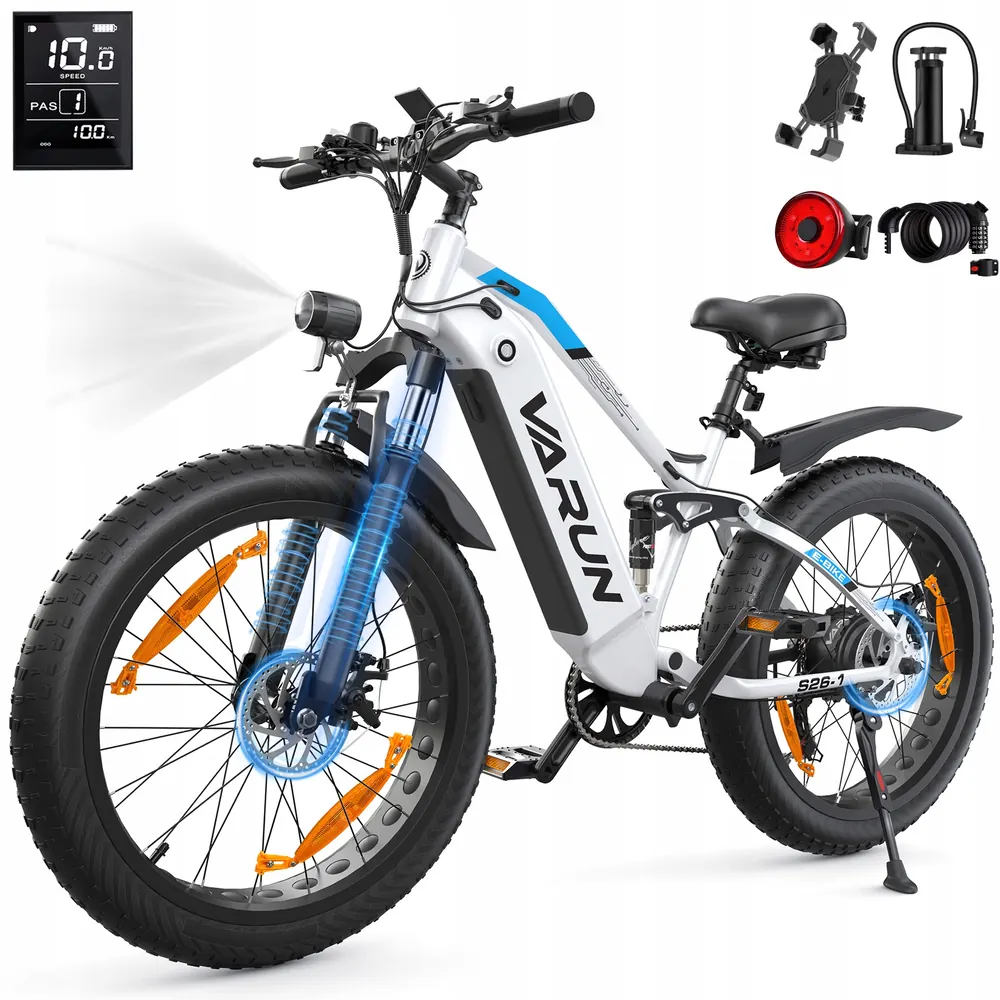 VARUN 26X4.0 fat tyre e-bike with 250W motor and 48V battery