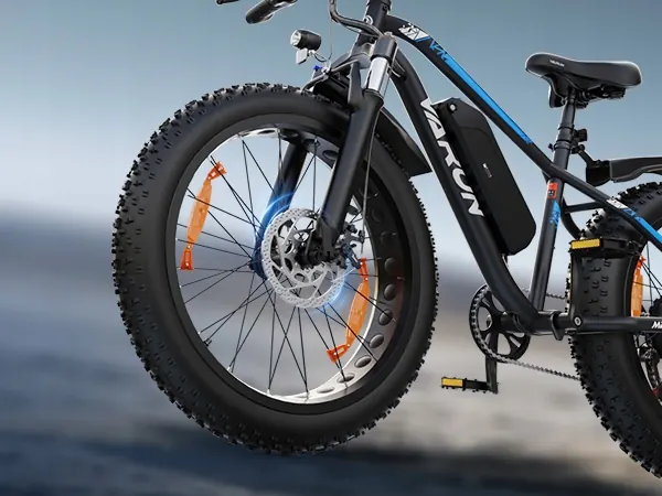 Unisex VARUN electric bike with wide 26x4.0 tyres for all riders