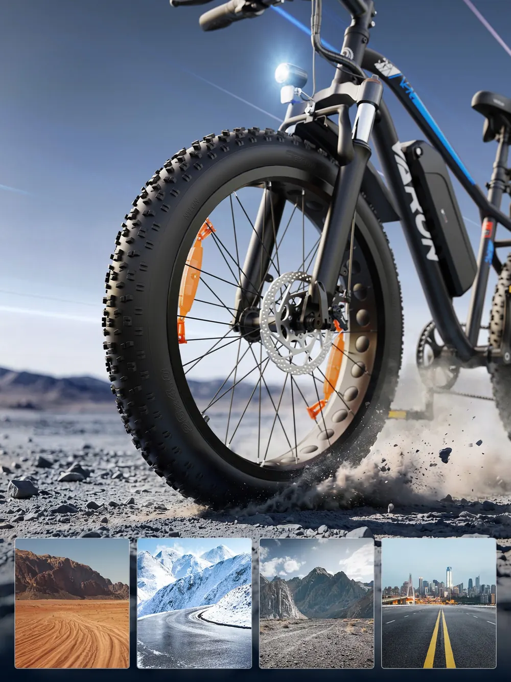 VARUN M26-2 PRO electric bike with wide 26x4.0 tyres and 48V battery