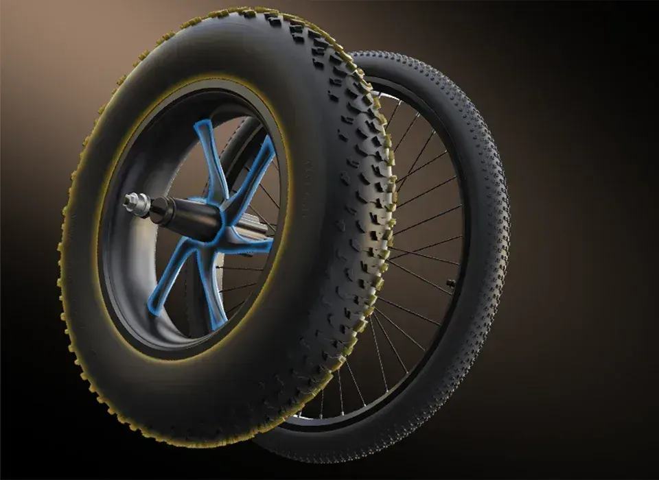 Varun PLORER dual disc brakes and Shimano 7-speed drivetrain detail.
