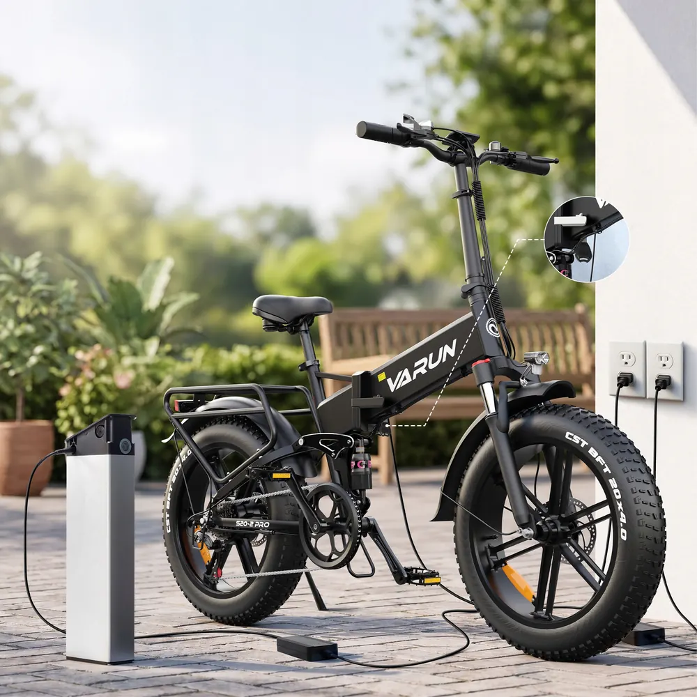 VARUN S20-2 PRO model folding electric bike with 250W motor and NFC