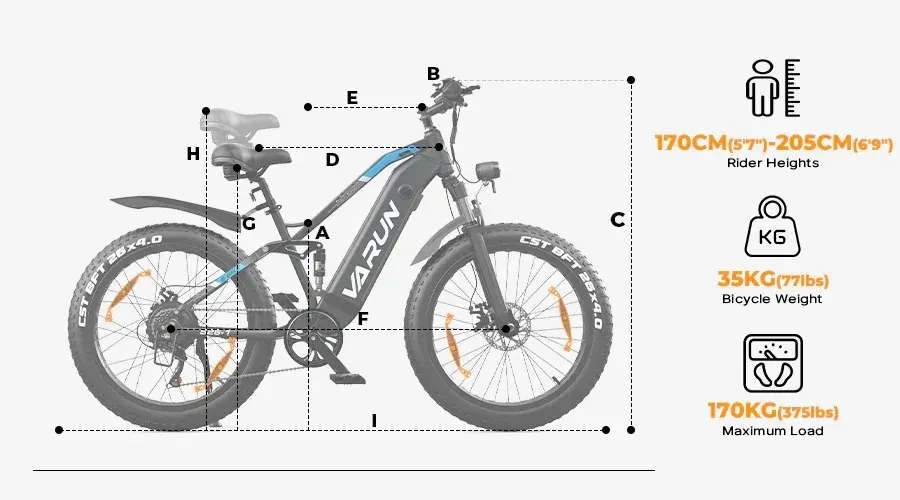 Varun S26-1 Fat Tire Electric Bike image 2
