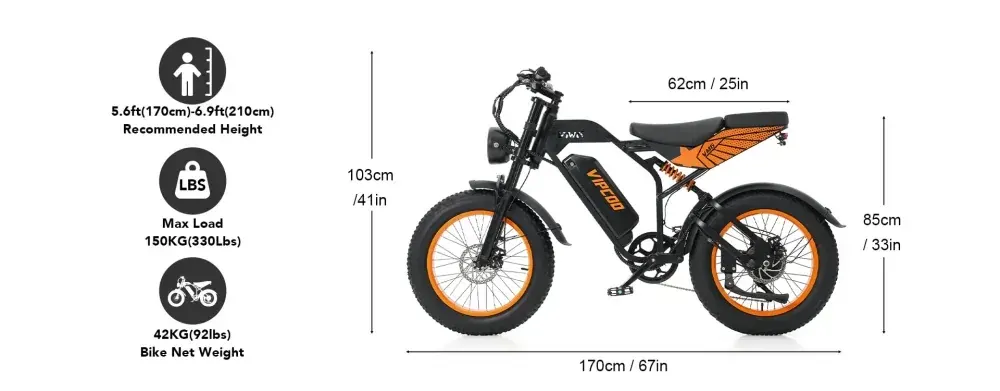 Vipcoo VM6 Fat Tyre Electric Bike image 2