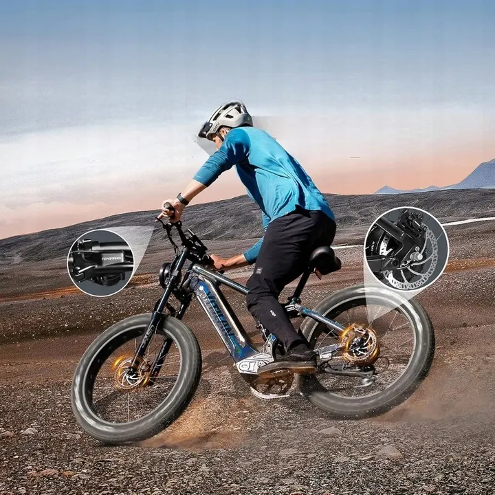 VITILAN T7 PRO 26 inch wheel, fat tire electric bike with hydraulic suspension